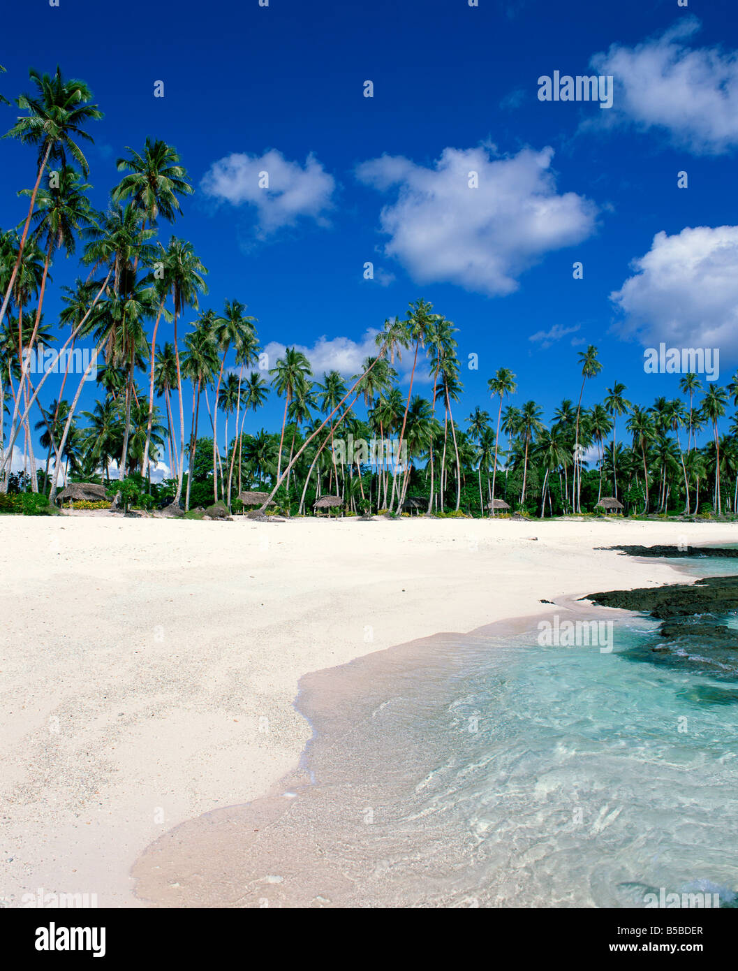Retour à Paradise beach près de Lefaga Western Samoa Iles du Pacifique Pacific Banque D'Images