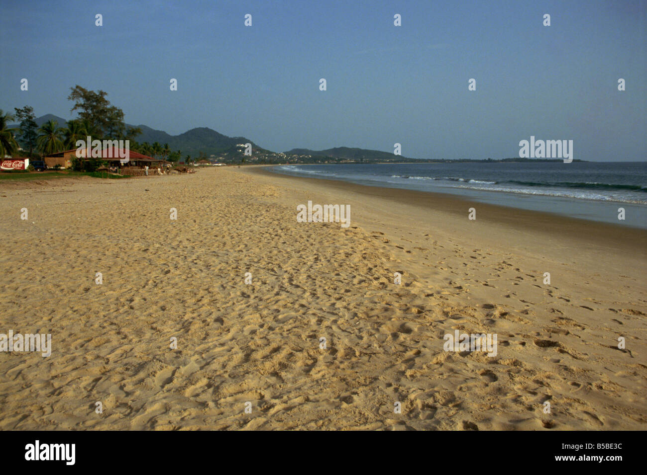 Plage, Freetown, Sierra Leone, Afrique de l'Ouest, l'Afrique Banque D'Images