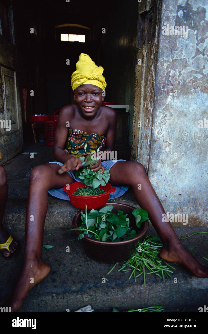 Tower Hill slum, Freetown, Sierra Leone, Afrique de l'Ouest, l'Afrique Banque D'Images