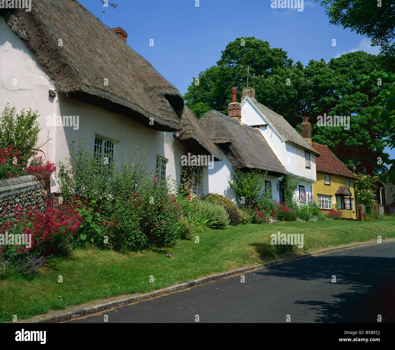 Cottages at Wendens Ambo, Essex, Angleterre, Europe Banque D'Images