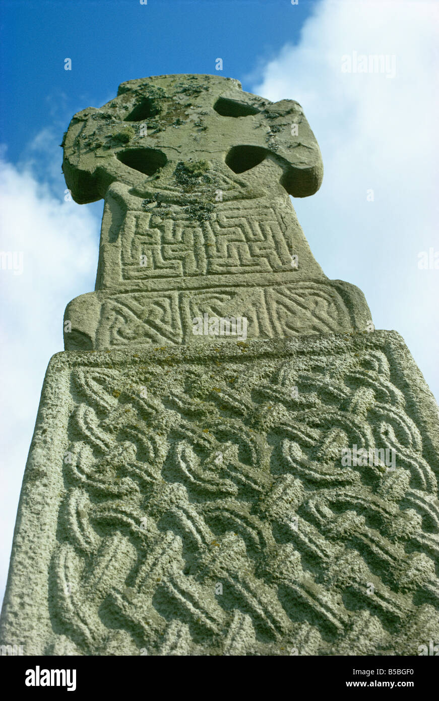 Croix celtique, Carew, Pembrokeshire, Pays de Galles, , Europe Banque D'Images