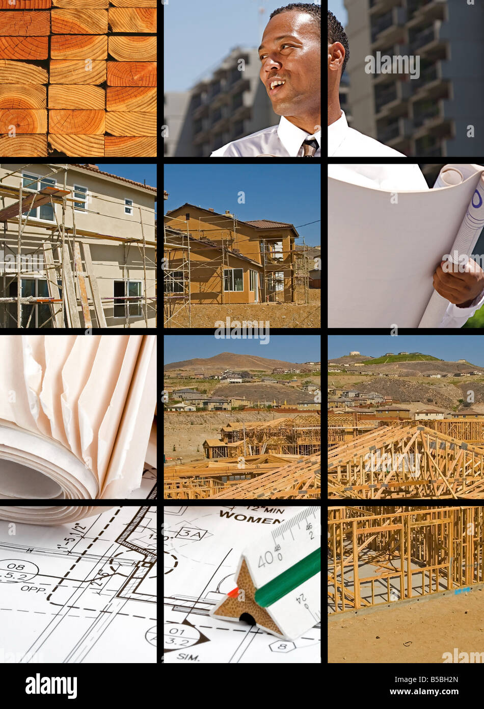Collecte et collage de scènes de construction en cours Photo Stock - Alamy