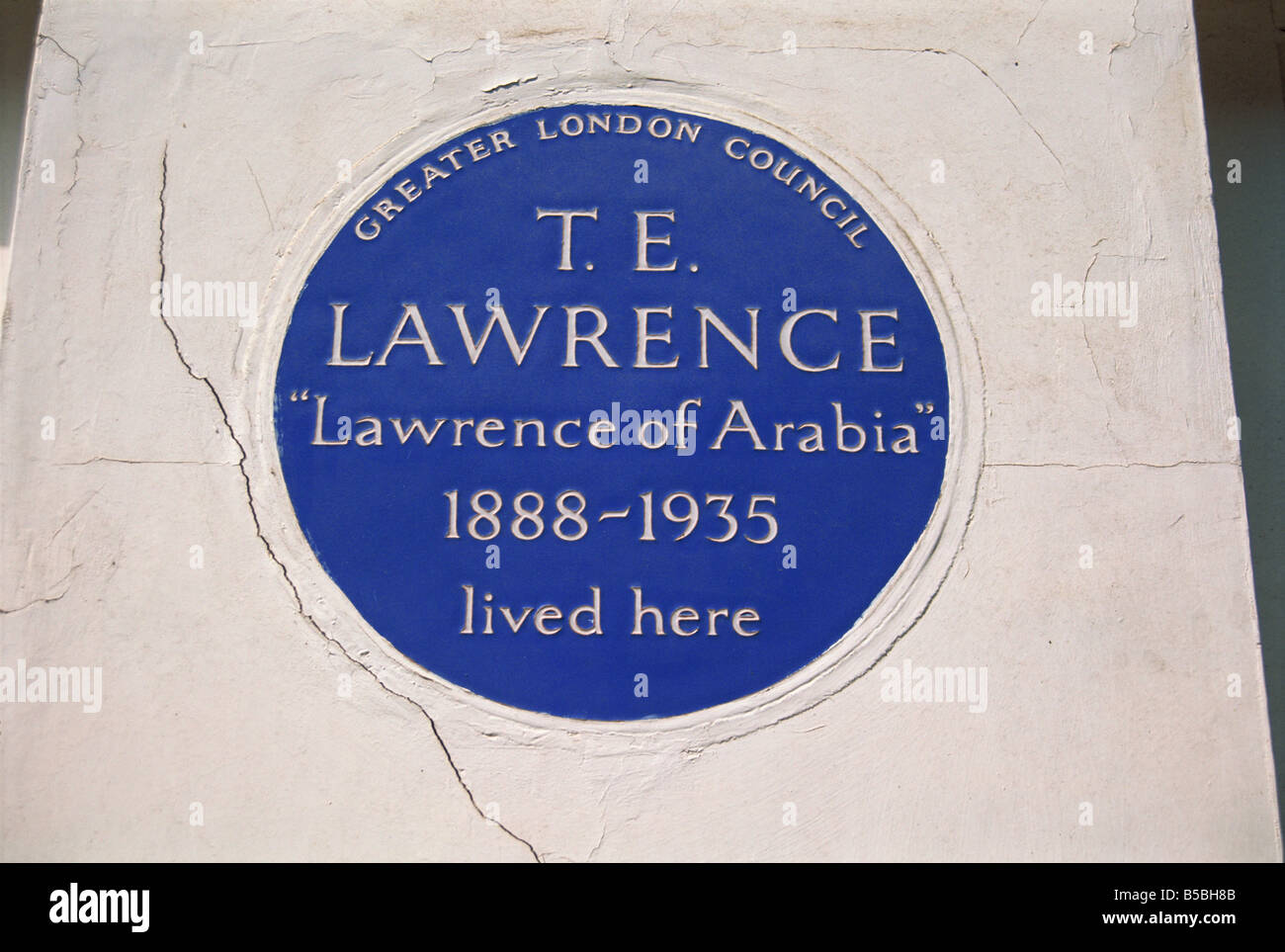 Blue plaque commémorant la rue Barton à 14 T E Lawrence Londres Angleterre Royaume-Uni Europe Banque D'Images