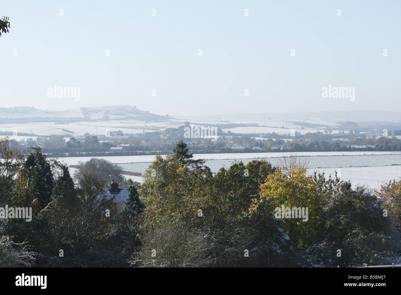 Avis de Chiltern Hills couverte de neige Banque D'Images