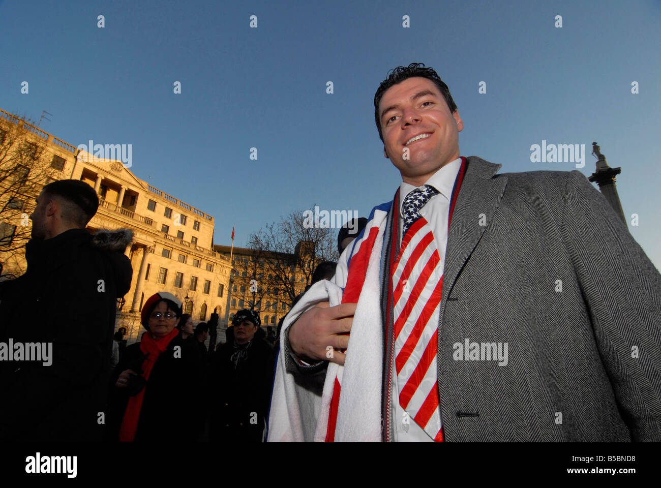 Kosovo indépendant célébration sur Trafalgar Square à Londres 17 208 Banque D'Images