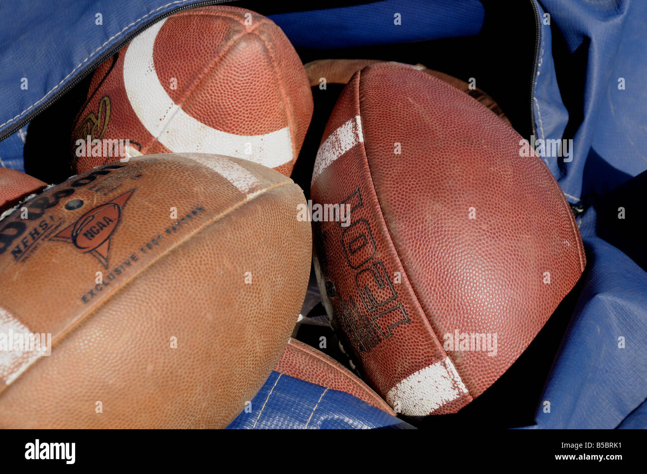 ballons de football Banque D'Images