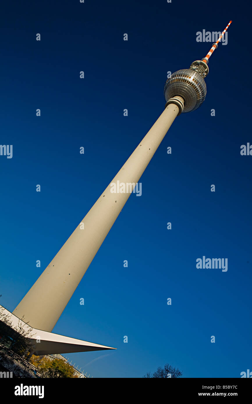 Tour de télévision Fernsehturm Berlin Allemagne Banque D'Images