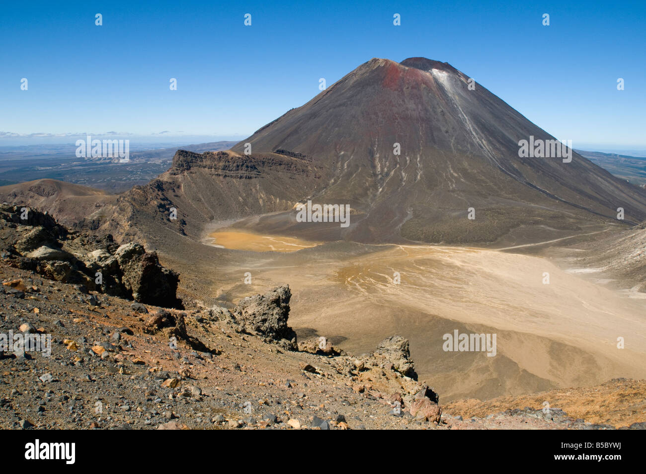 Le mont Ngauruhoe, Parc National de Tongariro, île du Nord, Nouvelle-Zélande Banque D'Images