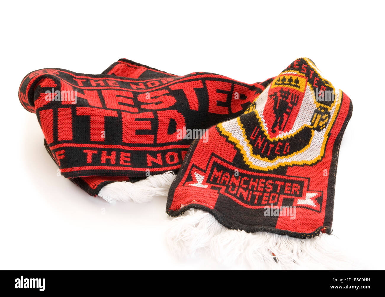 L'écharpe de football Manchester United Banque D'Images