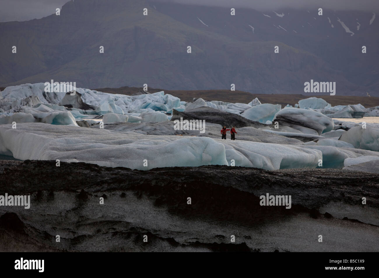 Du lac Jokulsarlon Islande Banque D'Images