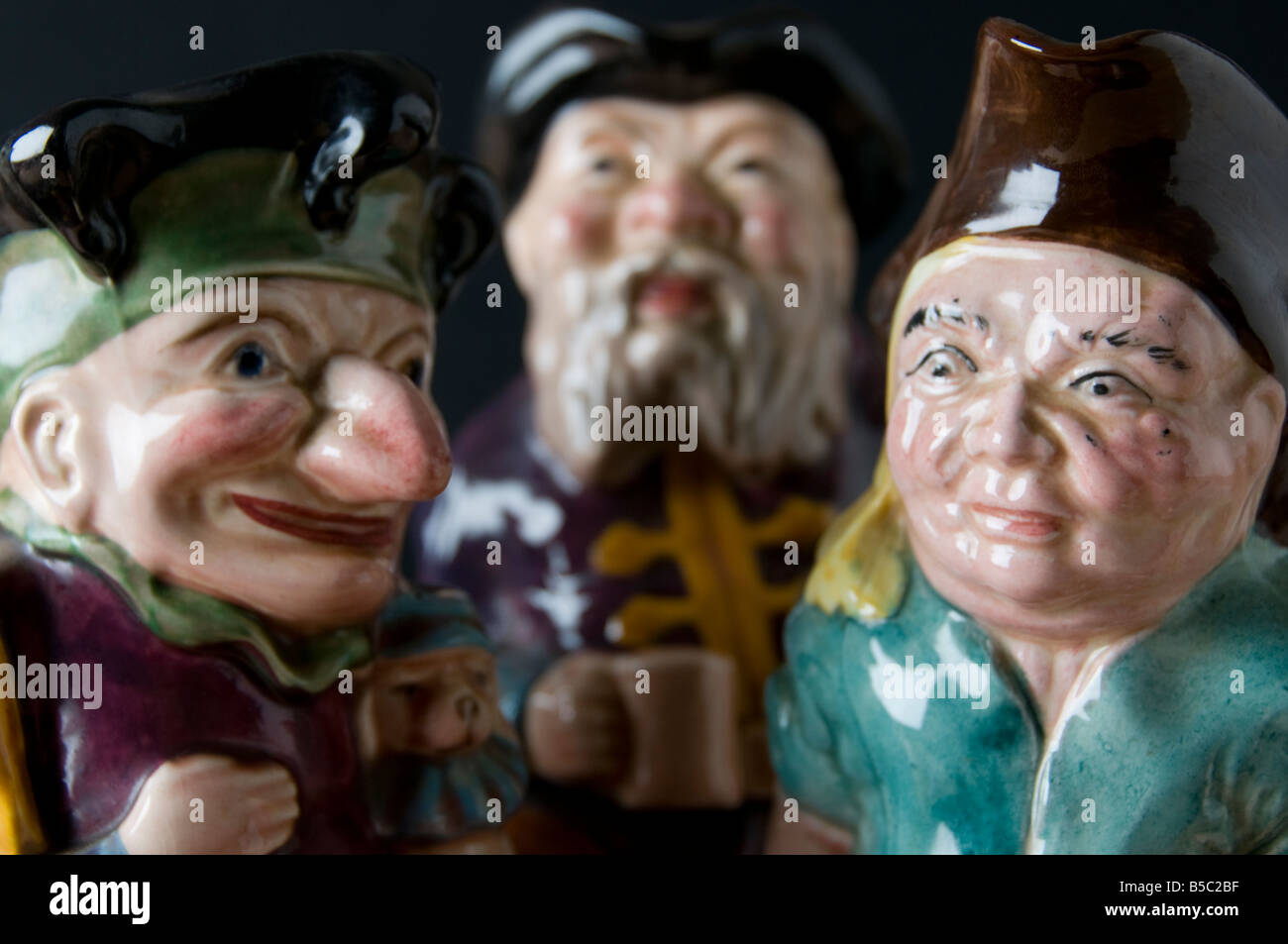 Collection de cruches Toby Banque D'Images