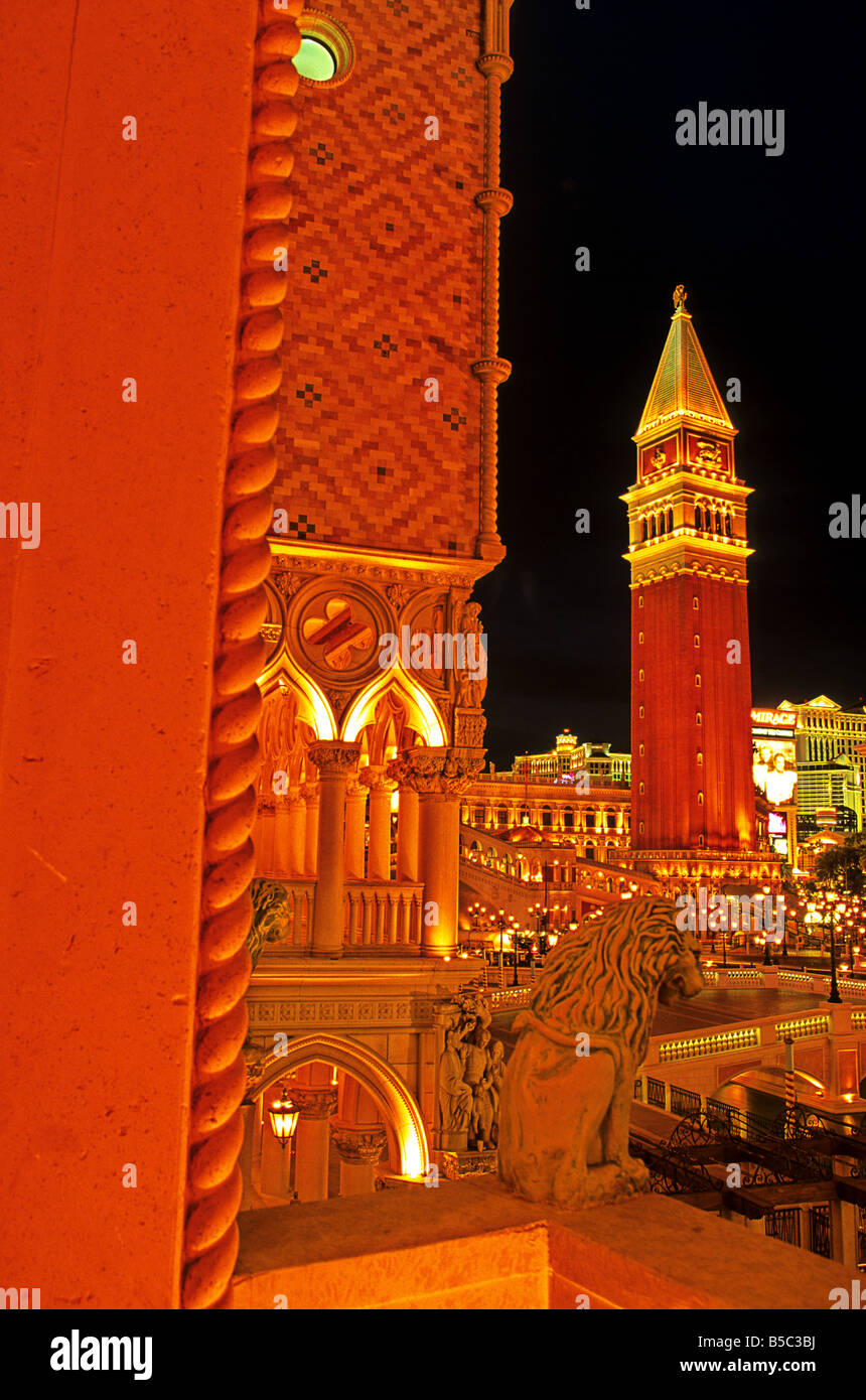 Des répliques de St place Saint-Marc à Venise à l'hôtel vénitien sur Casino Las Vegas Blvd Las Vegas NEVADA USA Banque D'Images