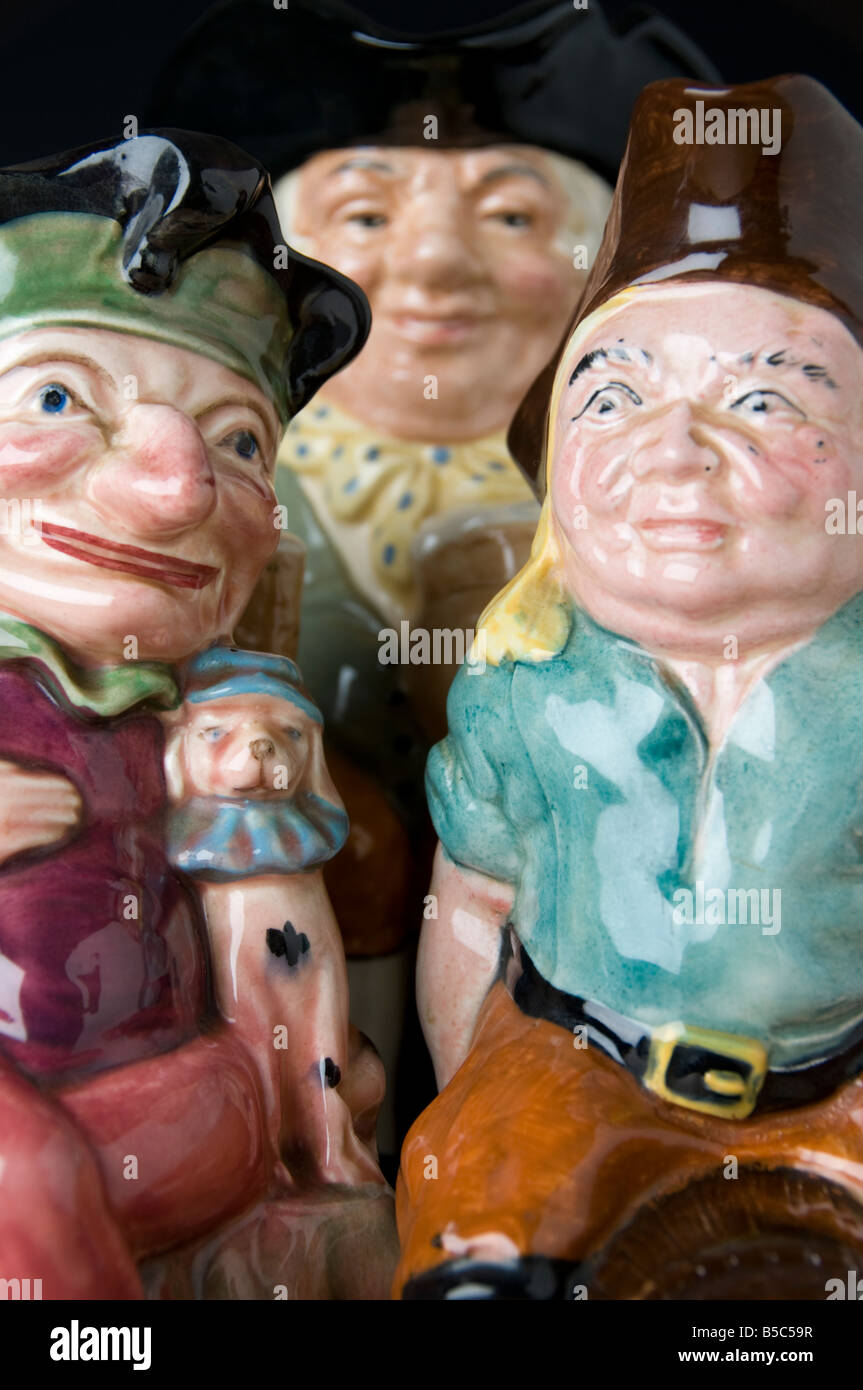 Collection de cruches Toby Banque D'Images