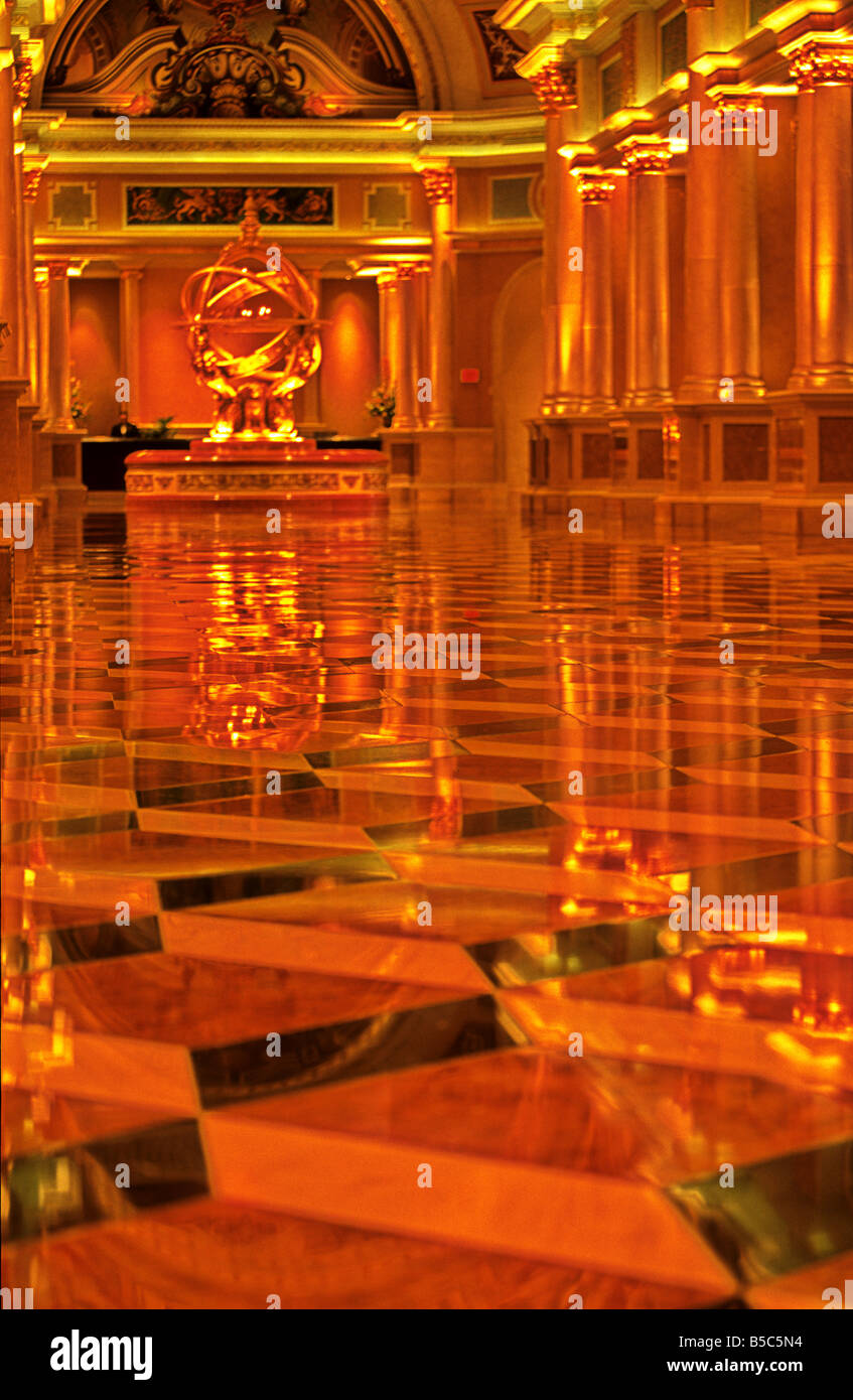 Intérieur de l'hôtel vénitien lobby du Casino Las Vegas NEVADA USA Banque D'Images