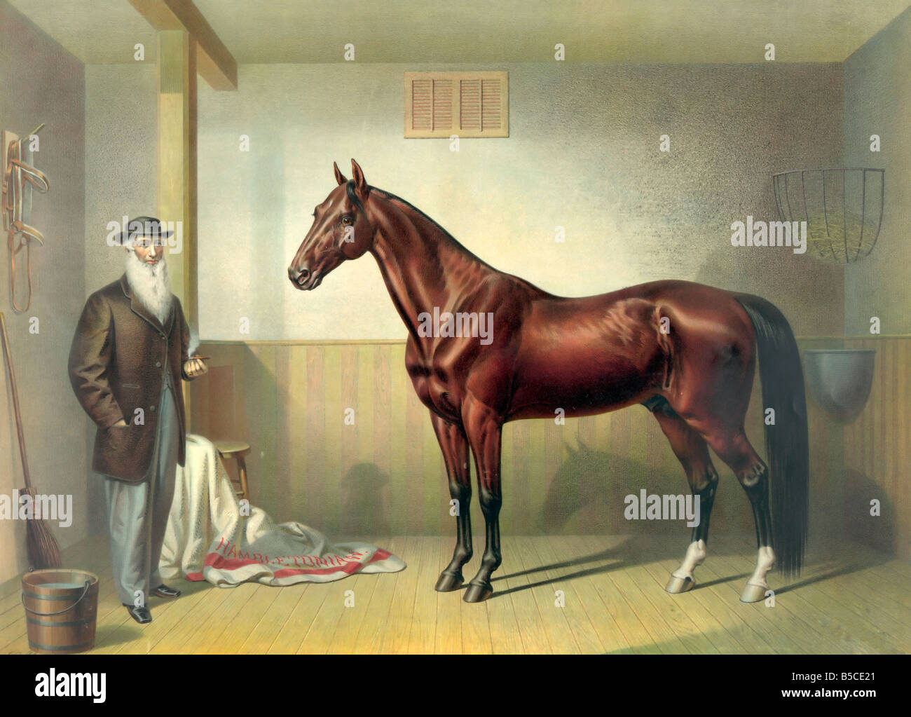 Imprimer de l'Hambletonian Rysdyk, célèbre cheval de course Banque D'Images
