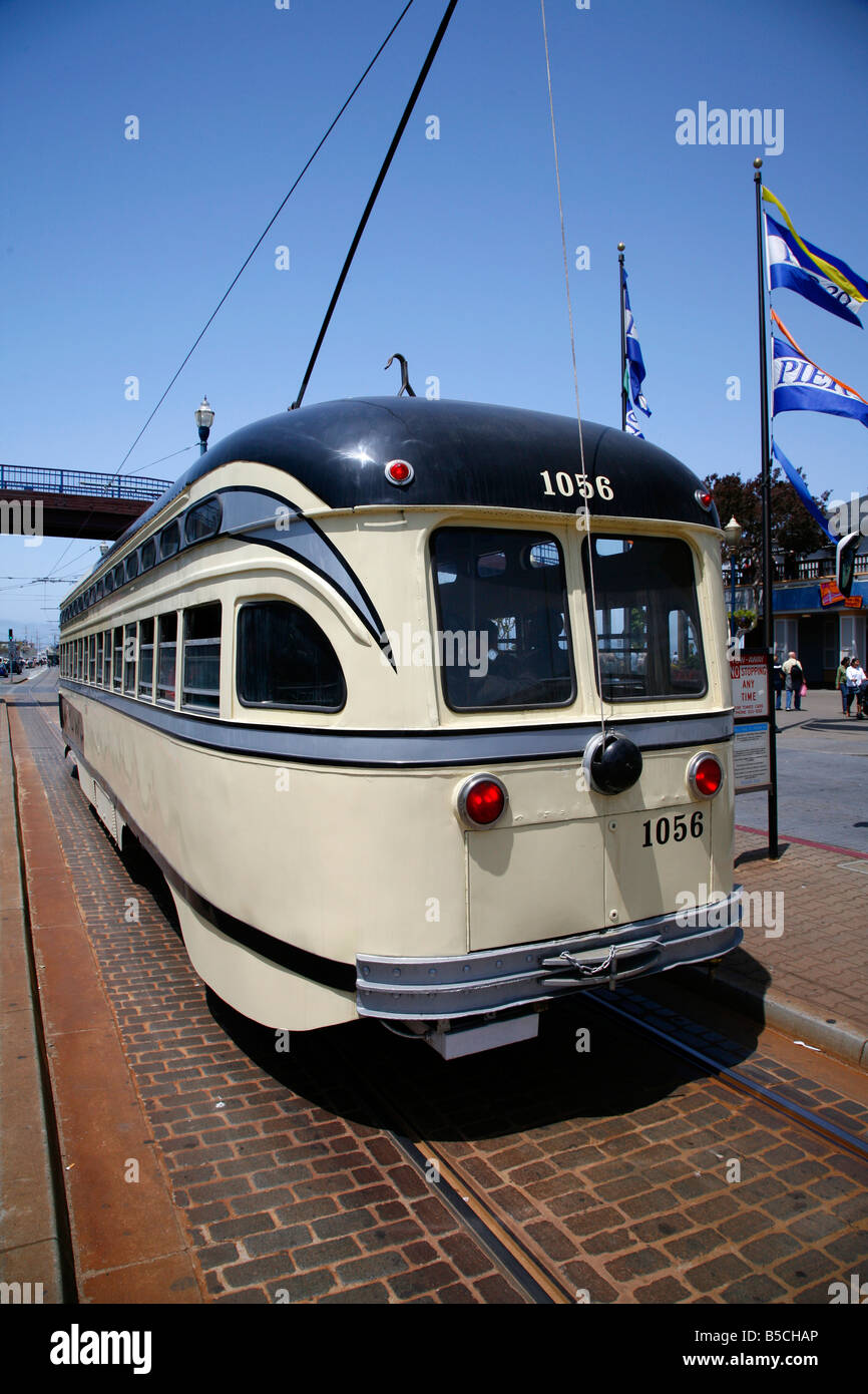 Ancien Tramway de San Francisco Banque D'Images