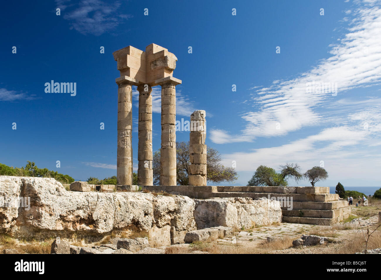 Ancienne Acropole, île de Rhodes, Grèce Banque D'Images Ancienne Acropole, île de Rhodes, Grèce Banque D'Images