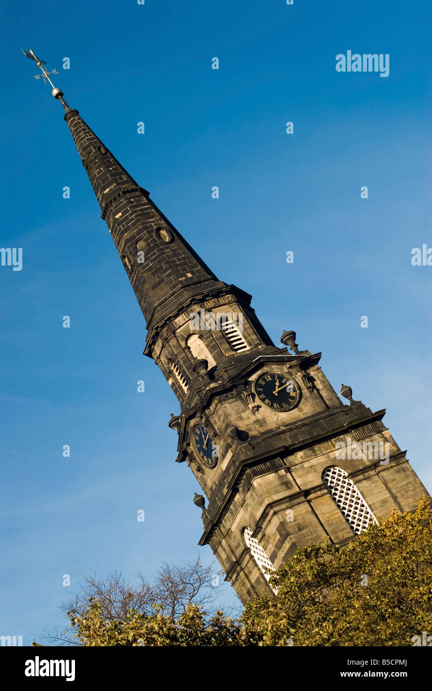 St Cuthbert's Parish Church Spire Edinburgh Banque D'Images