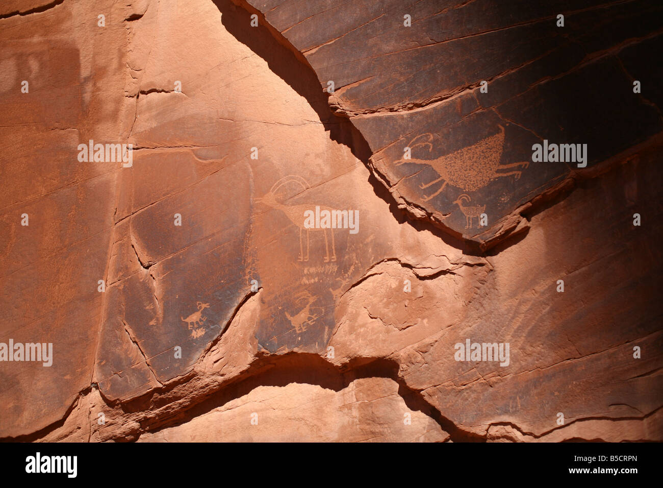Pétroglyphes Monument Valley Arizona Banque D'Images