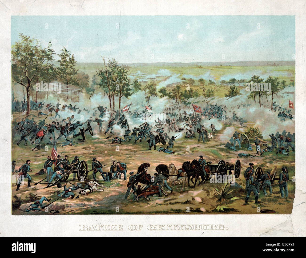 Bataille de Gettysburg en Pennsylvanie Juillet 1863 Banque D'Images
