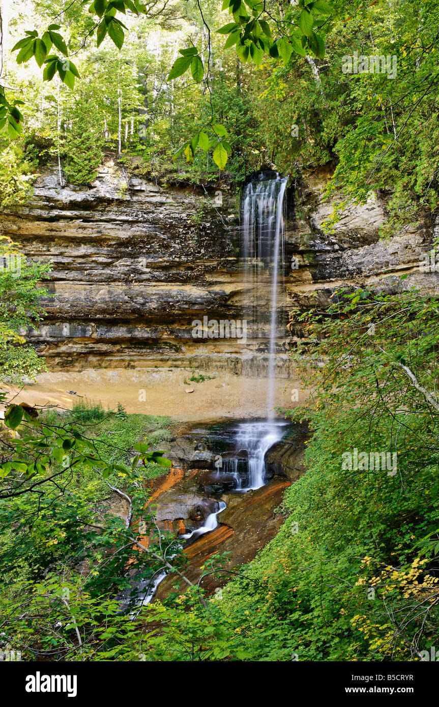 Munising Falls Alger County Michigan Banque D'Images