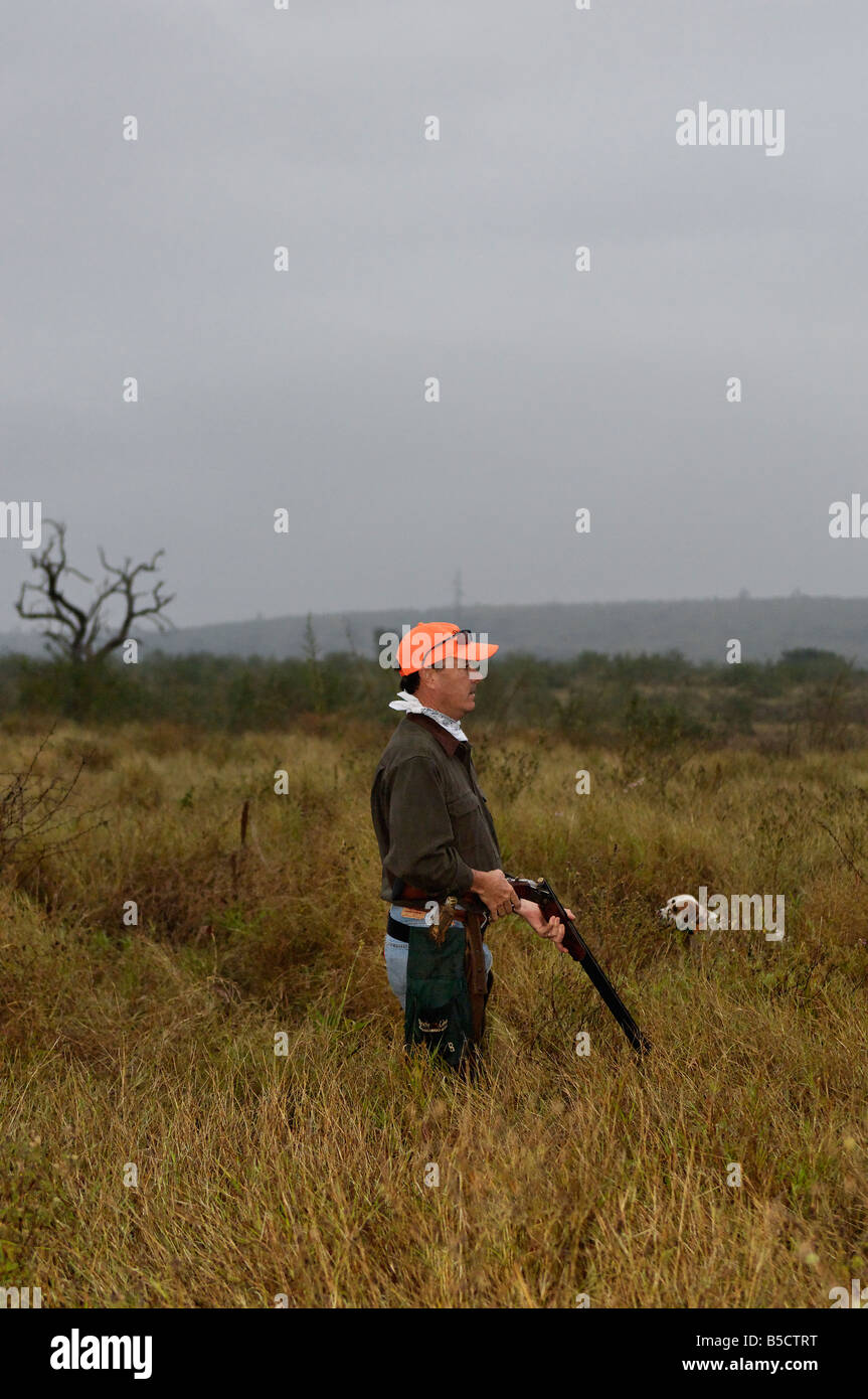 Colin Hunter et le chien au Mexique Banque D'Images
