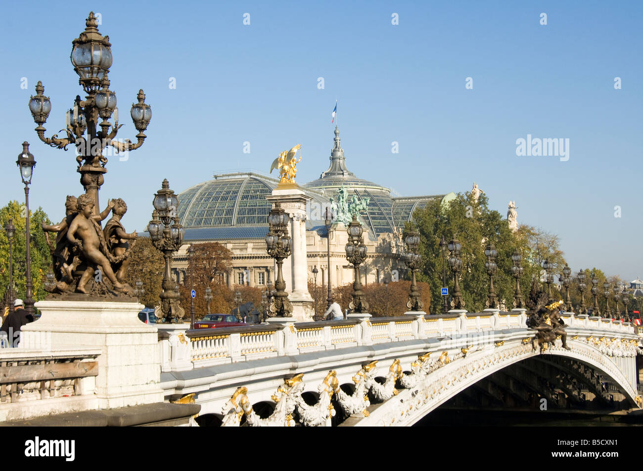 Pont Alexandre III, Paris, France Banque D'Images