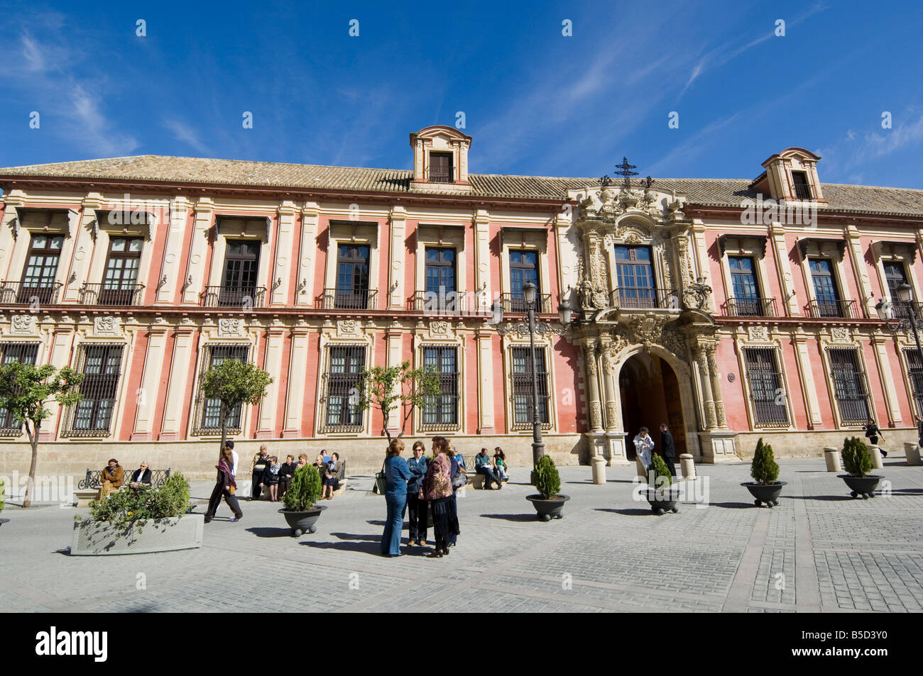 Le palais des Archevêques, Plaza Virgen de los Reyes, quartier de Santa Cruz, à Séville, Andalousie, Espagne, Europe Banque D'Images