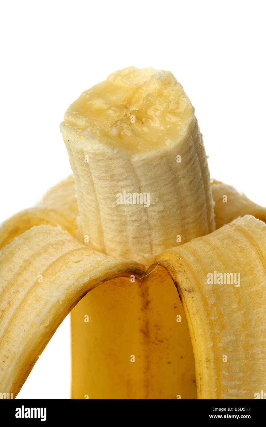 Variété cavendish banane pelées Banque D'Images