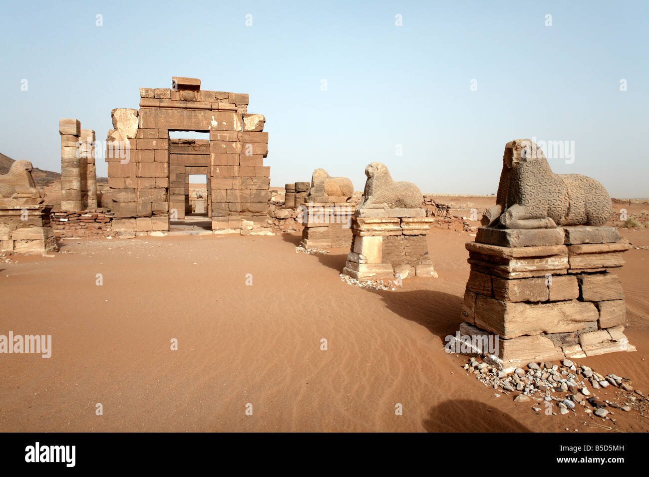Le Temple d'AMON, un des temples de Naqa Méroïtique, Soudan, Afrique Banque D'Images