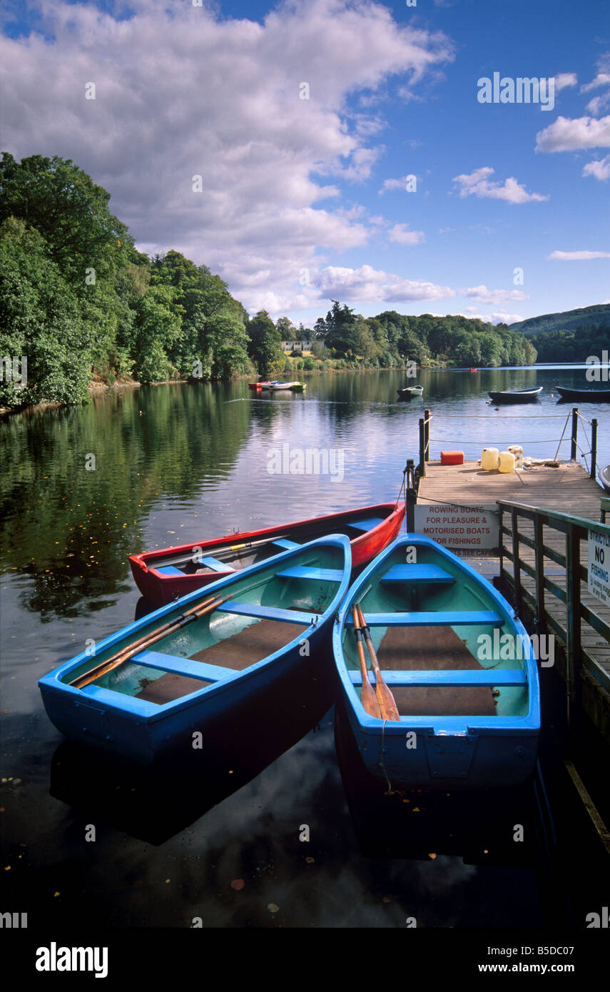 Bateaux et lac, Pitlochry, Perth et Kinross, ScotlandScotland l'Europe centrale, Banque D'Images