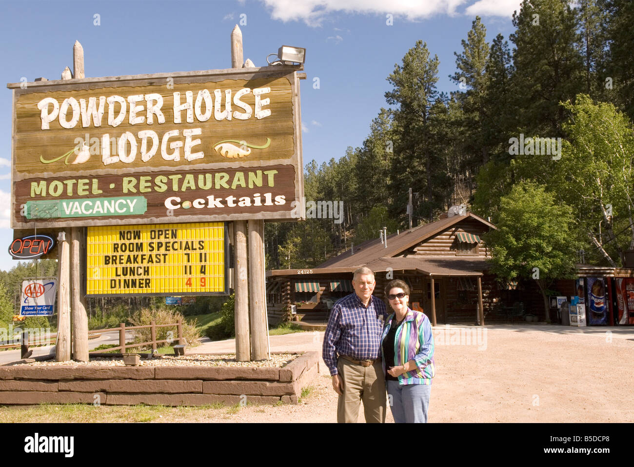 Poudre House Lodge et Restaurant Keystone Dakota du Sud Etats-Unis Banque D'Images