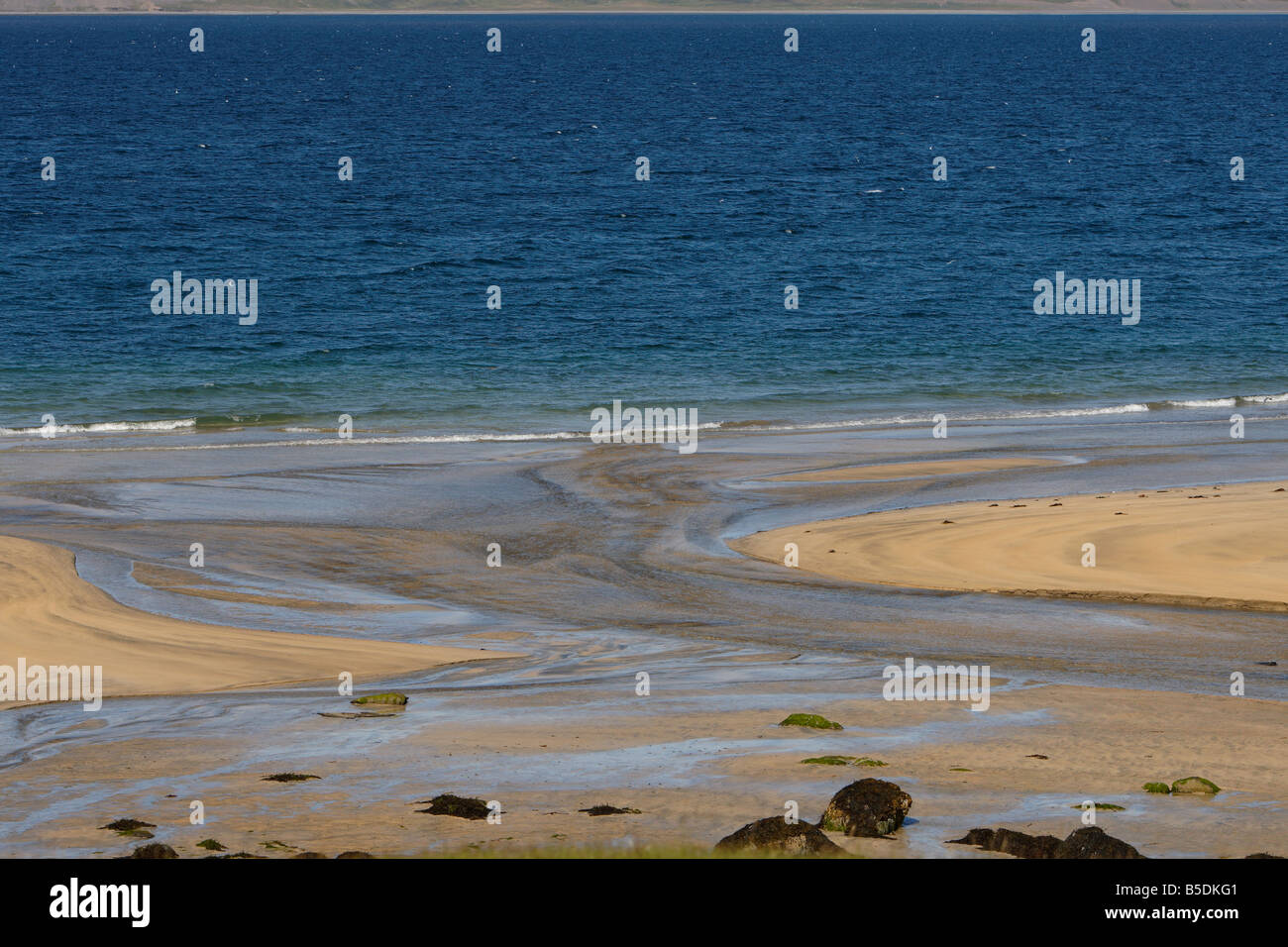 Plage à l'ouest de l'Islande Arnarfjordur Banque D'Images