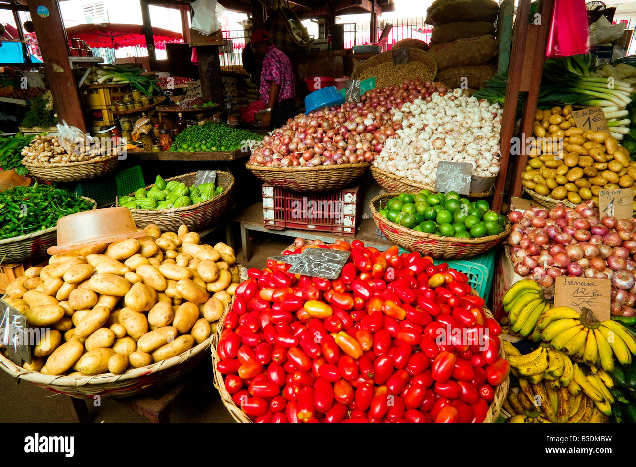 Marché DE SAINT DENIS RÉUNION Photo Stock Alamy