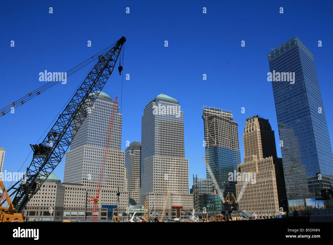 Une vue de Ground Zero à Manhattan. Banque D'Images
