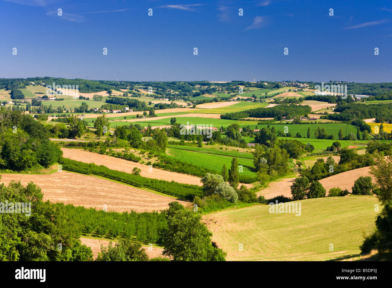 Le paysage du Tarn et Garonne, France l'Europe en été Banque D'Images
