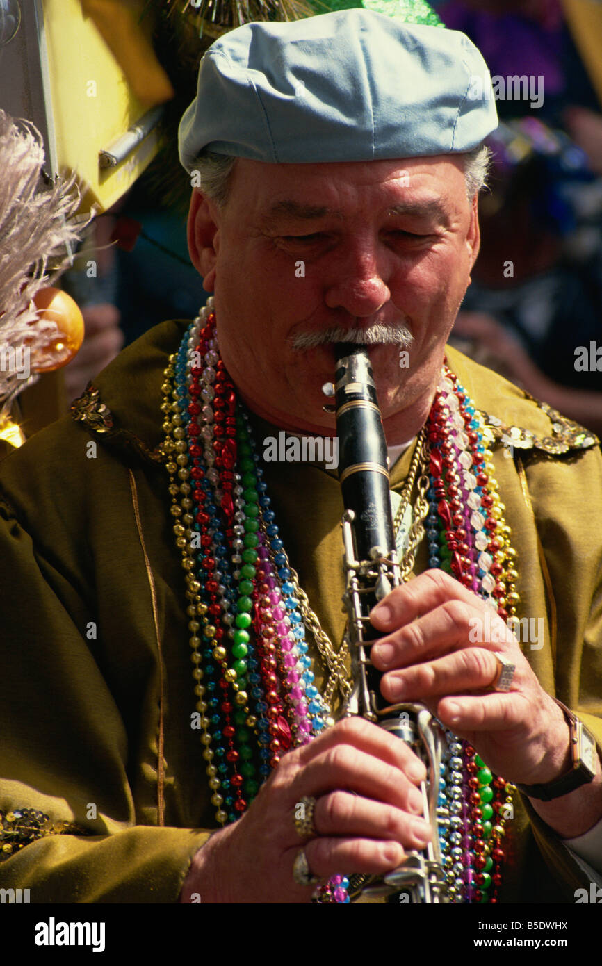 Pete Fountain, clarinettiste, Mardi Gras, Nouvelle Orléans, Louisiane, USA, Amérique du Nord Banque D'Images
