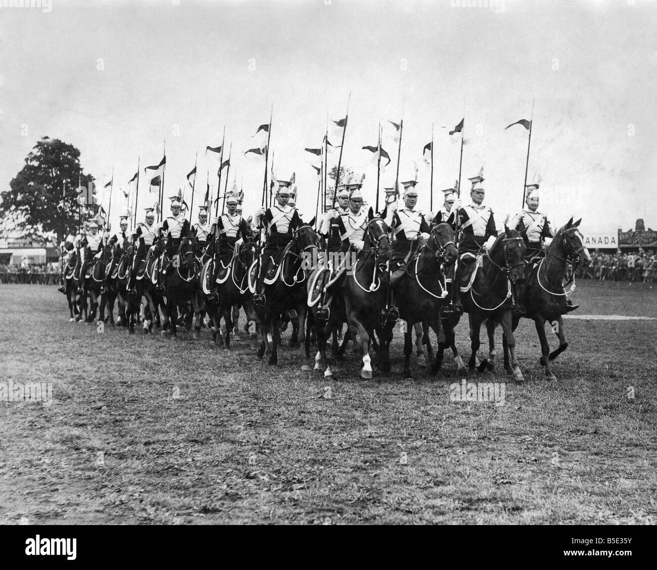 Par carrousel 17e lanciers au Lancashire Show. Juin 1929 P001861 Banque D'Images