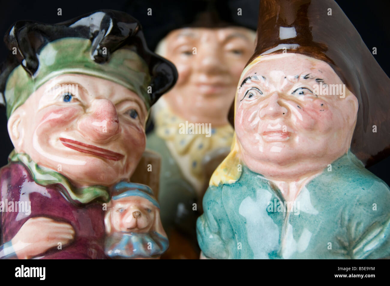 Collection de cruches Toby Banque D'Images