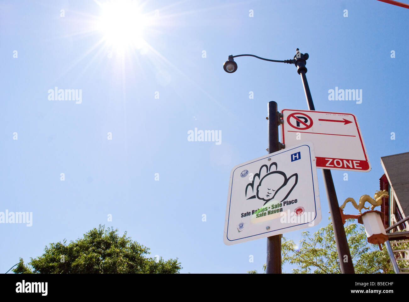 Havre de signer pour les mères qui souhaitent déposer des nourrissons sans question Banque D'Images