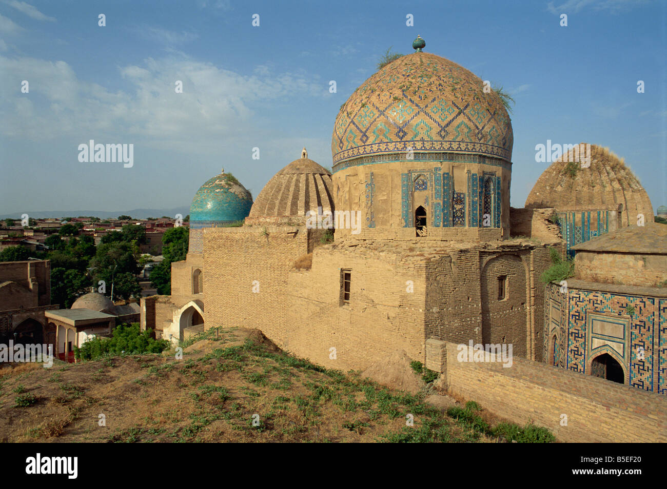 Shah-i-Zinda mausolée, Samarkand (Ouzbékistan), l'Asie centrale Banque D'Images