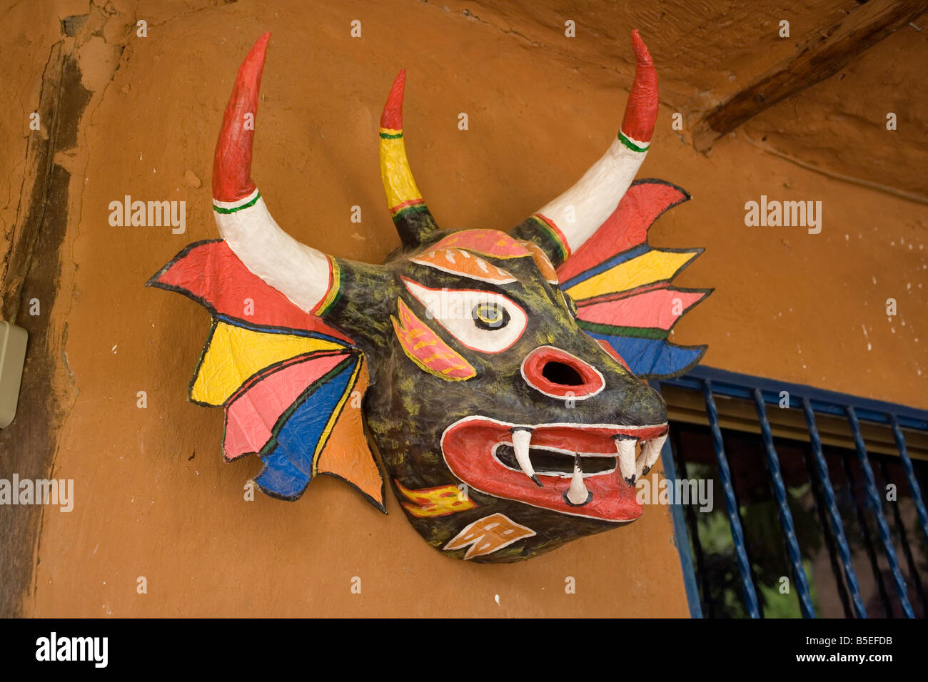 Masque diable Aldea Margarita Island Caraïbes Venezuela Amérique du Sud Banque D'Images