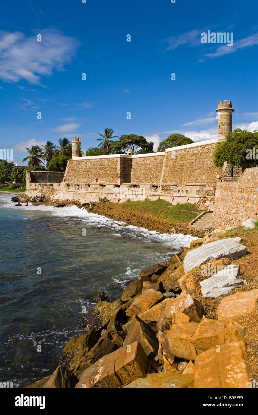 San Carlos de Borromeo Château, Ville de Pampatar, Isla Margarita, Nueva Esparta État, Venezuela, Amérique du Sud Banque D'Images