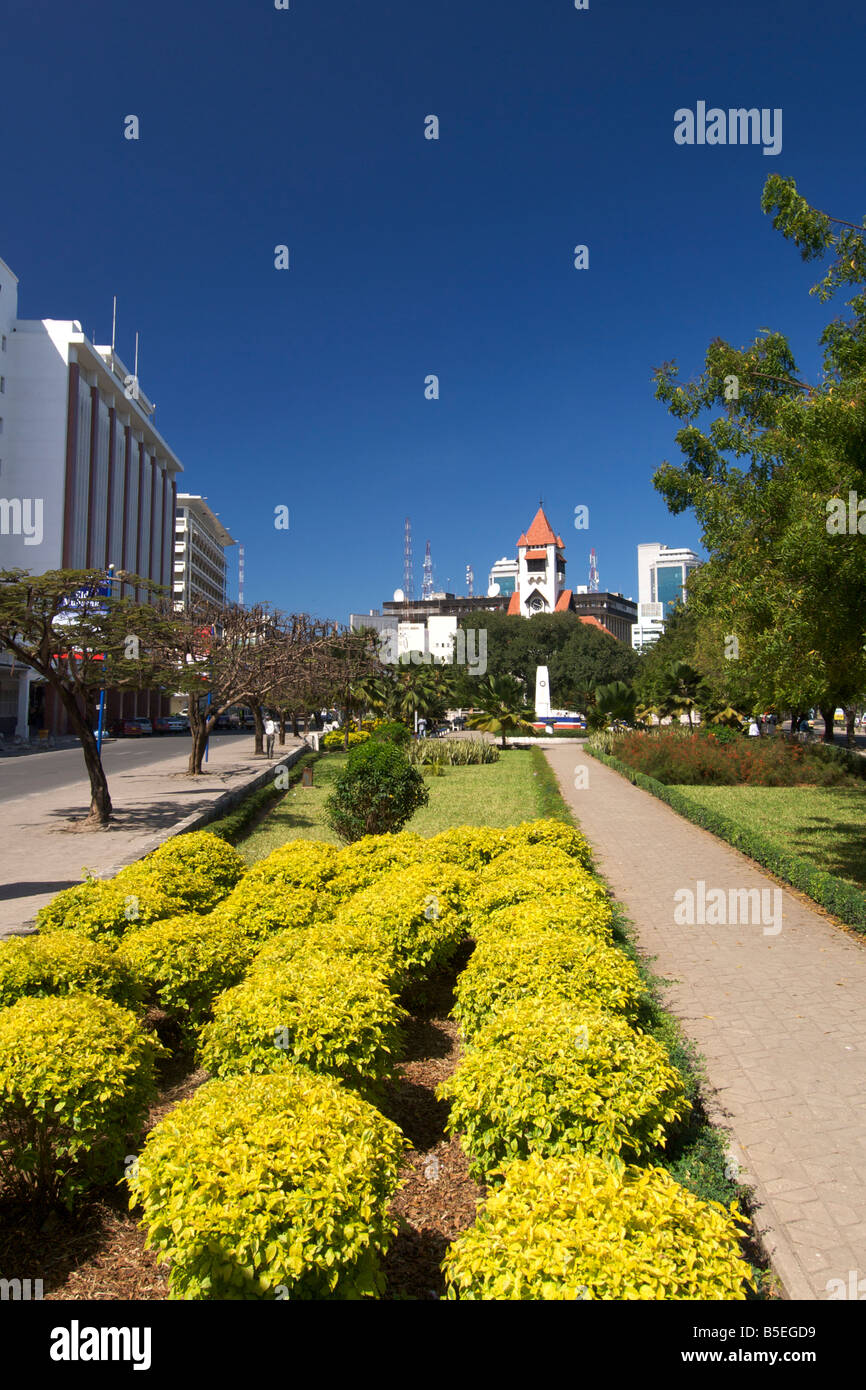 Julius Nyerere gardens à Dar es-Salaam, la capitale de la Tanzanie. Banque D'Images