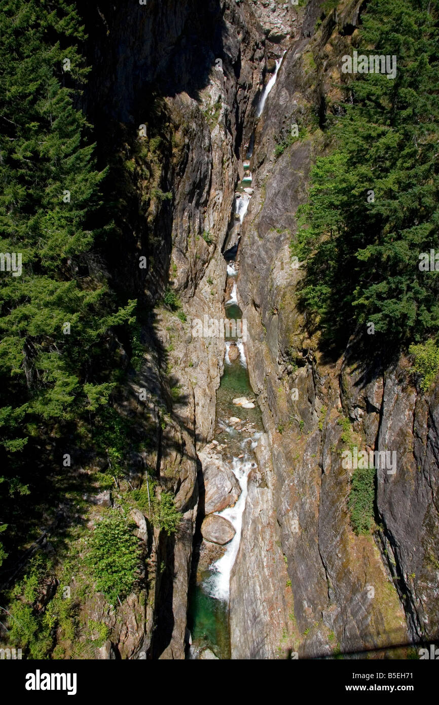 Gorge Creek Falls dans le parc national des North Cascades Washington Banque D'Images