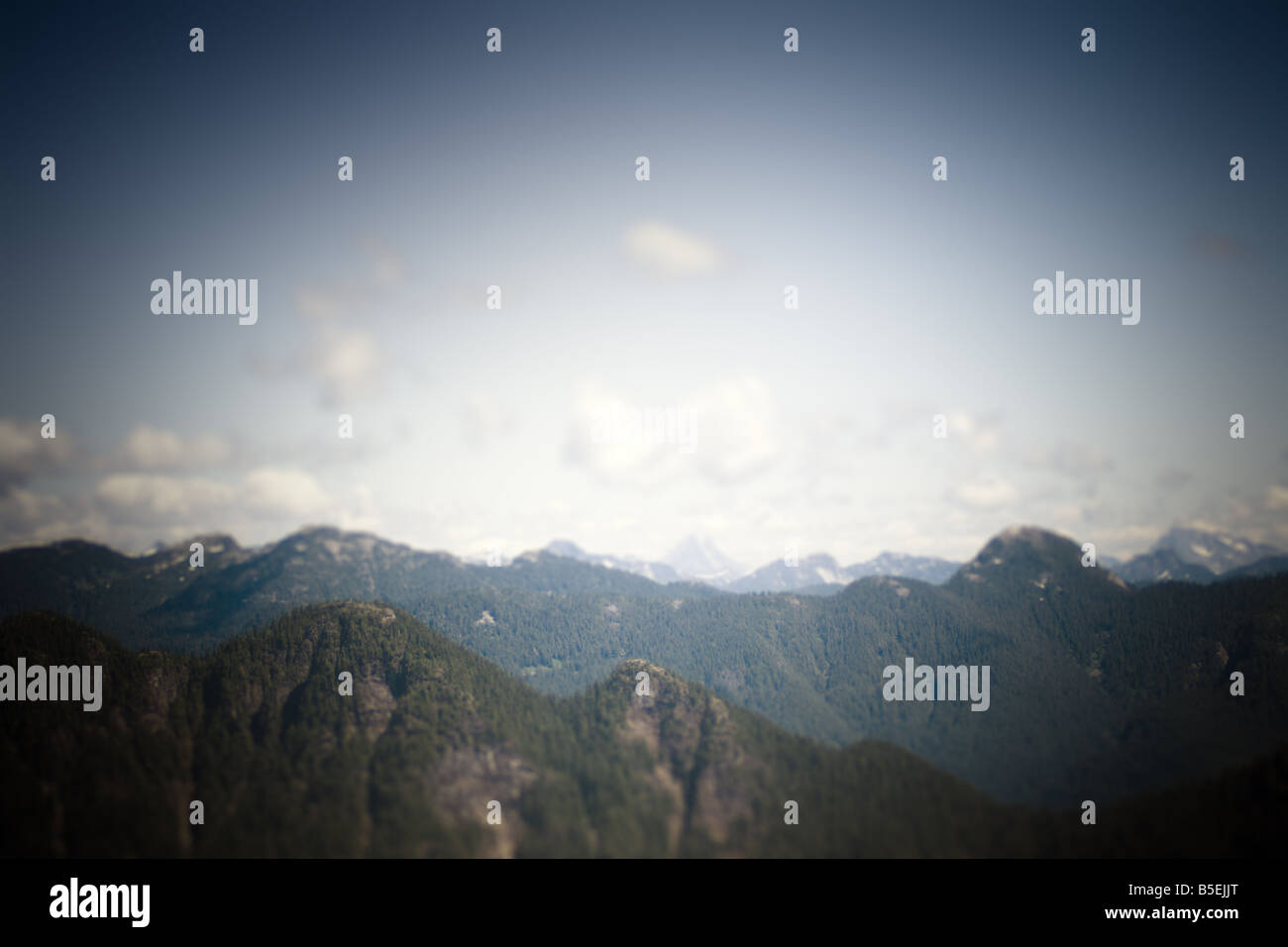 Vue des montagnes de Dam Mountain, North Vancouver, Canada Banque D'Images