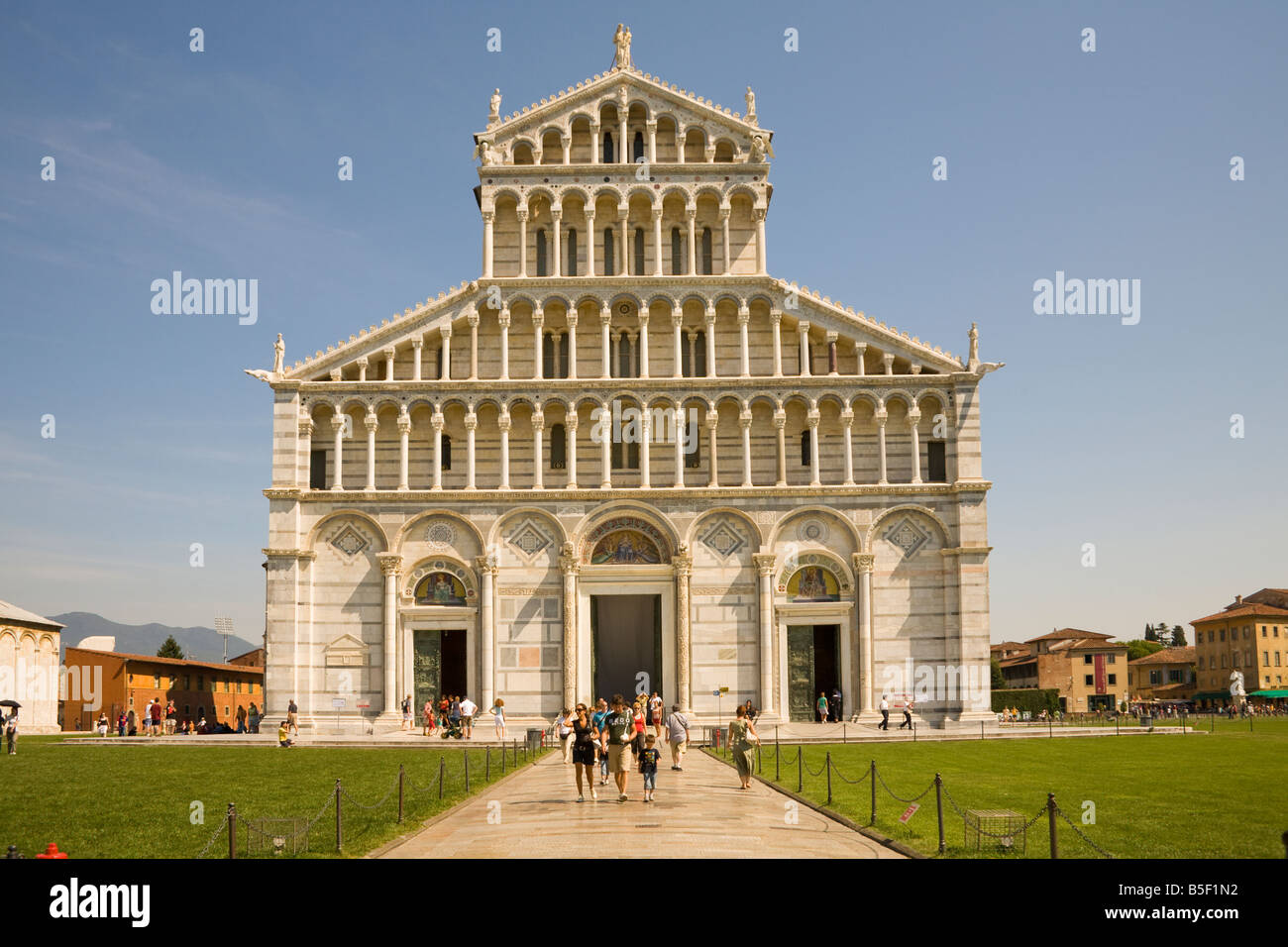La cathédrale, la Piazza del Duomo, Pise, Toscane, Italie Banque D'Images