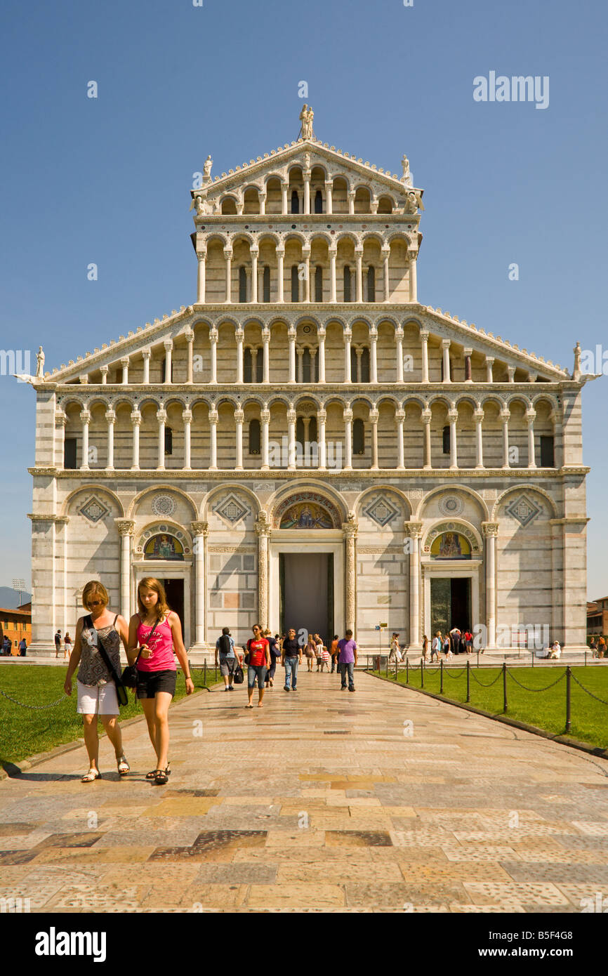 La cathédrale, la Piazza del Duomo, Pise, Toscane, Italie Banque D'Images