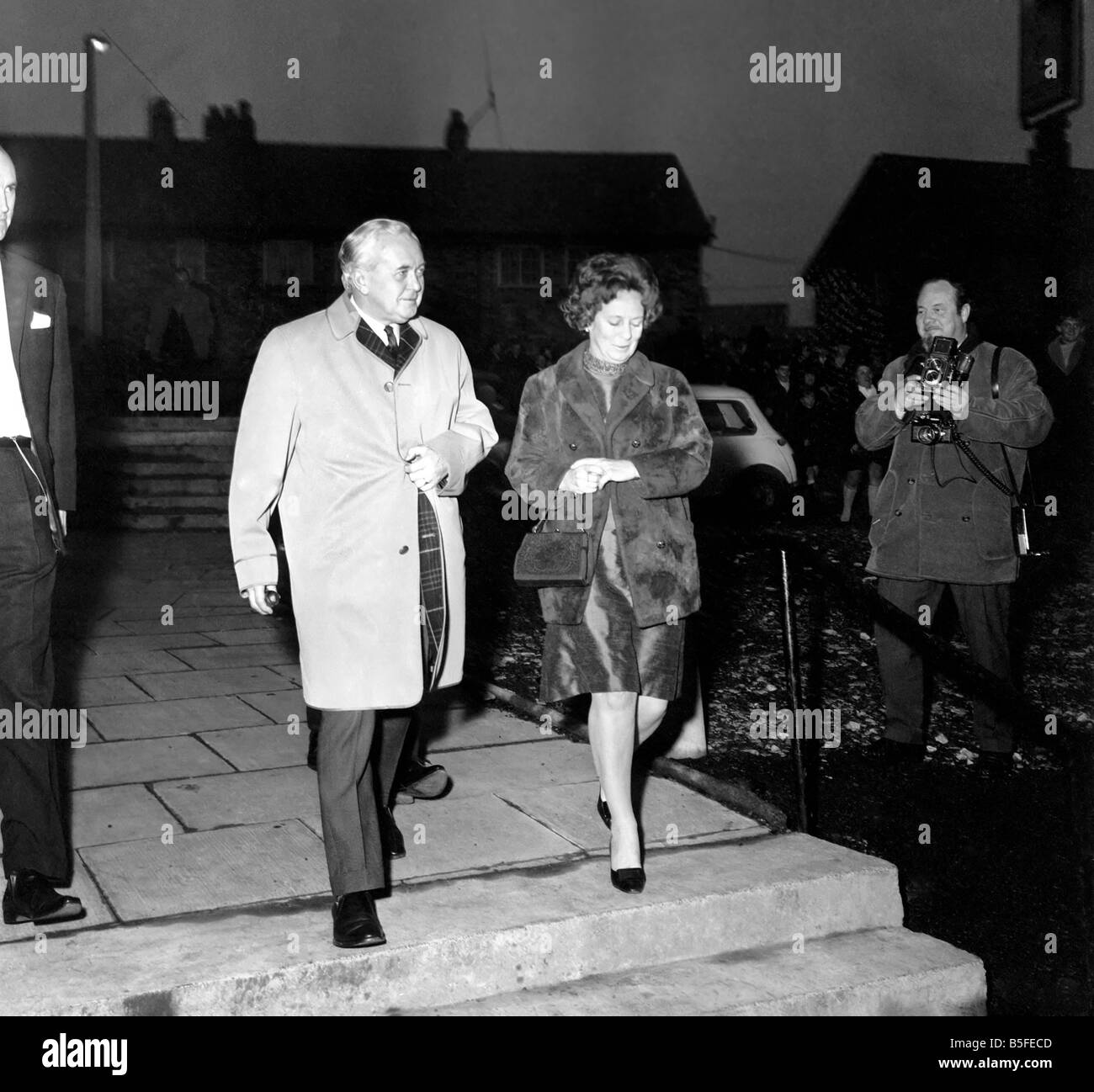 Le premier ministre Harold Wilson parlant à Prescot Club du travail (Lancs) le dîner. Mars 1969 Z2632 Banque D'Images