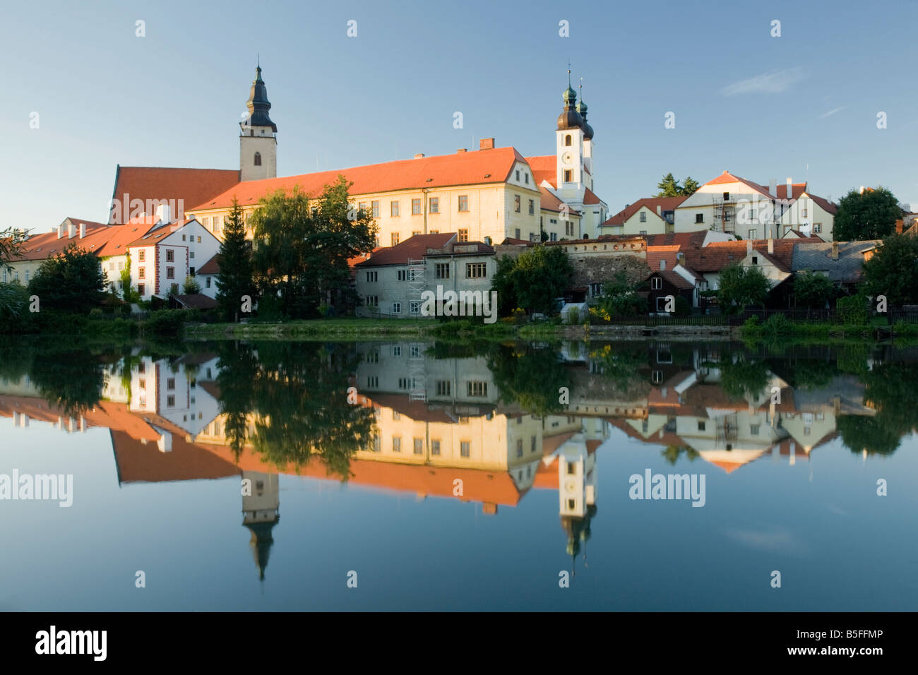 Telc site du patrimoine mondial de l'UNESCO depuis 1992 en République Tchèque Banque D'Images